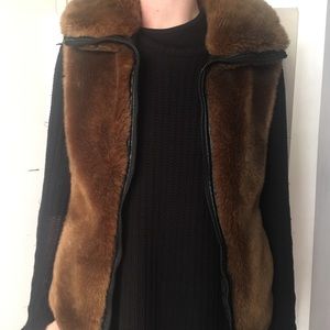 Brown fair fur vest from von maur